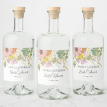 Spring Flower Garden Bridal Shower Paper Coaster