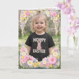 Spring Flower Happy Easter Personalised Photo Card