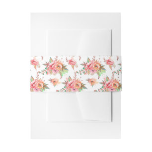 spring Flower Invitation Belly Band