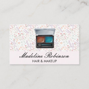 Spring Flower Pattern   Makeup Kit Business Card