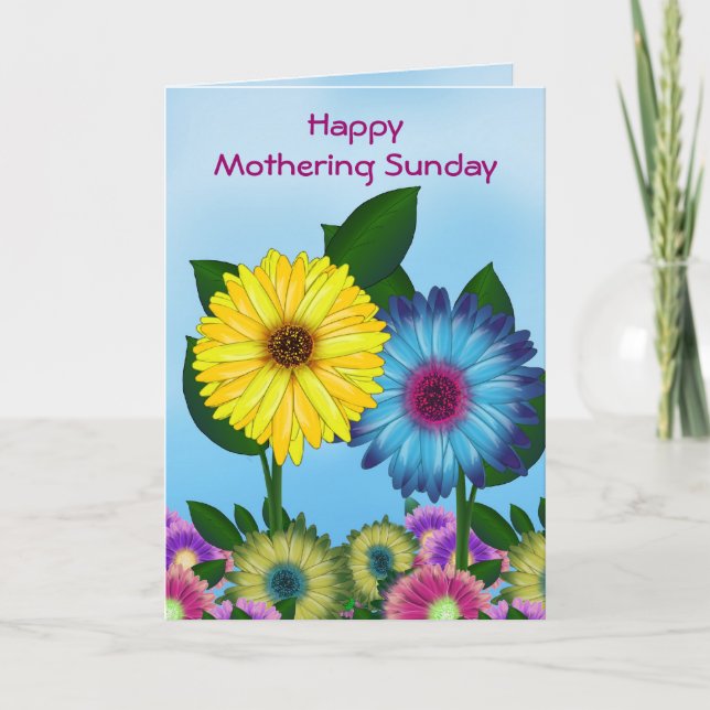 Spring Flower  Photo Frame for Mothering Sunday Card (Front)