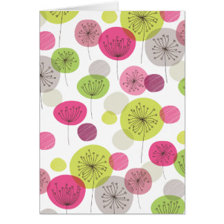Spring flower retro card (blanco inside)