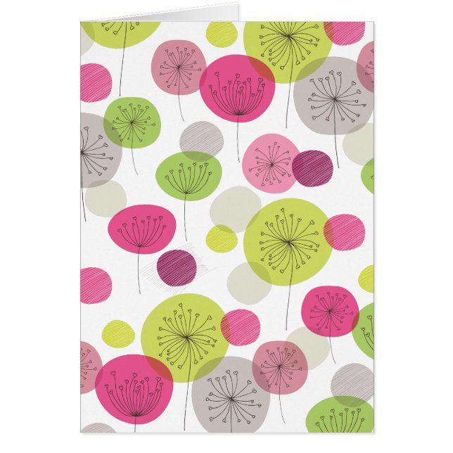 Spring flower retro card (blanco inside) (Front)