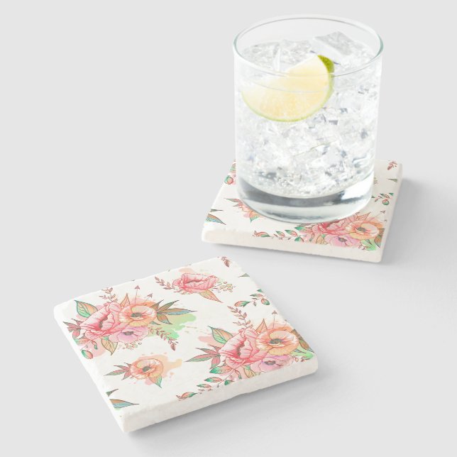 spring Flower Stone Coaster (Side)