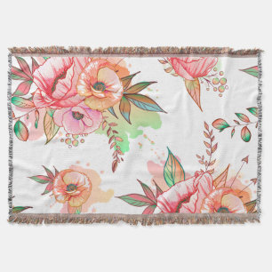 spring Flower Throw Blanket