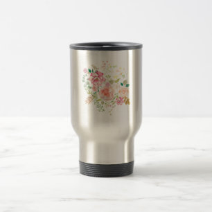 spring flower travel mug
