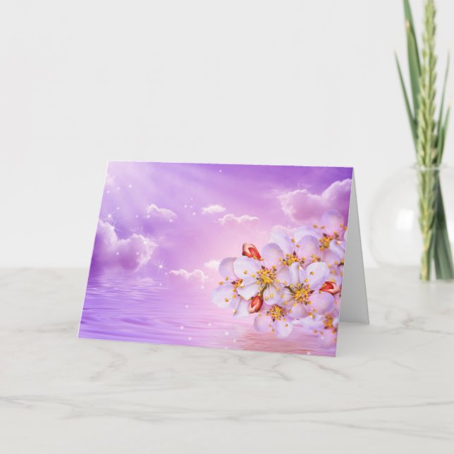 Spring Flowering Holiday Card (Front)