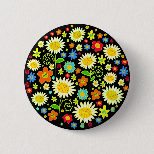 Spring Flowers 6 Cm Round Badge (Front)