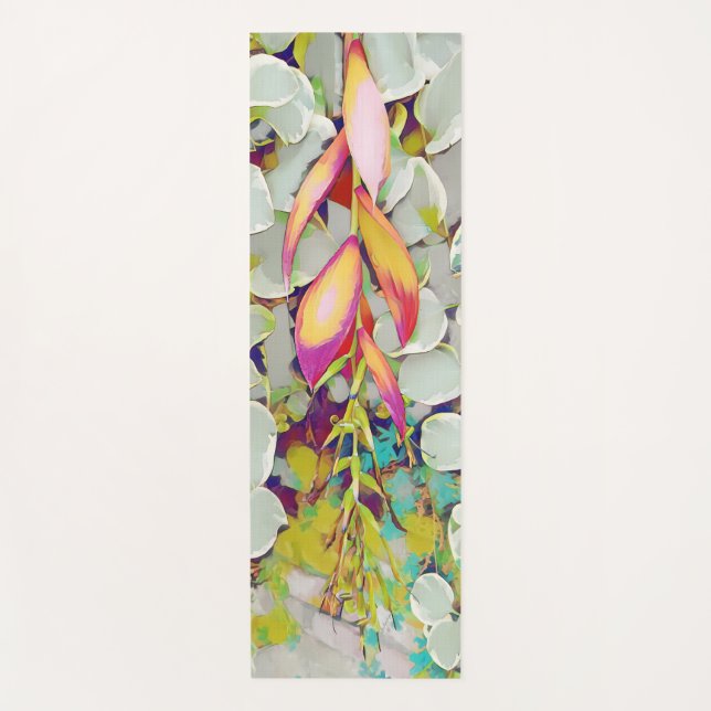 Spring Flowers Abstract Design Yoga Mat (Front)