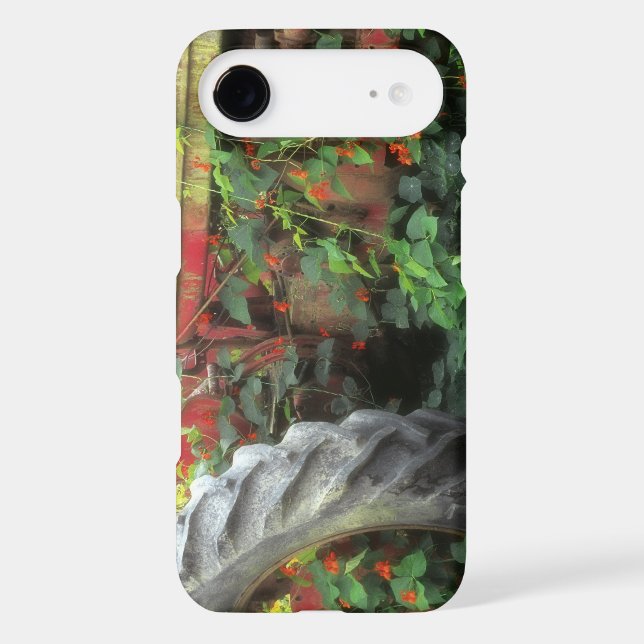 Spring flowers adorn an old tractor. Case-Mate iPhone case (Back)