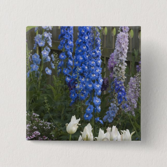 Spring flowers along a garden path, Georgia 2 15 Cm Square Badge (Front)
