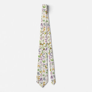 Spring Flowers - Alphabet Boho  Tie
