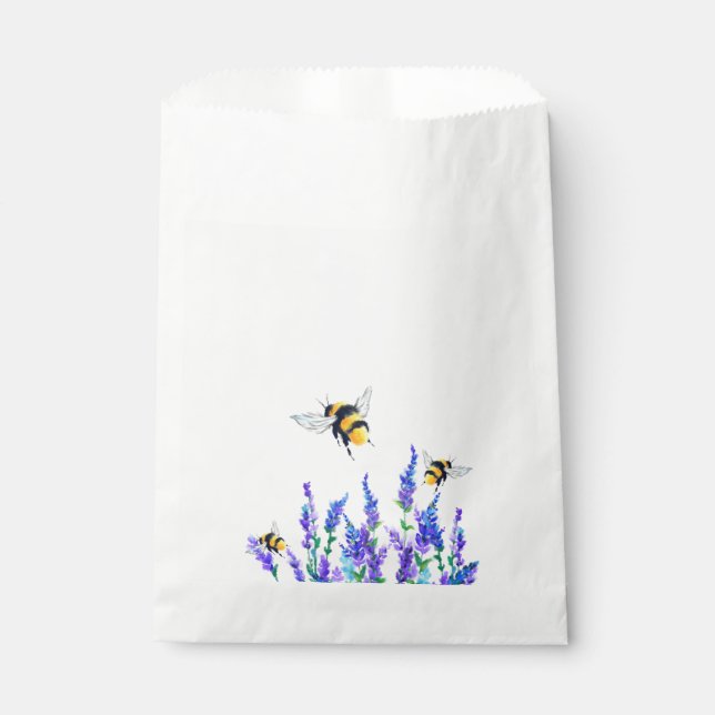 Spring Flowers and Bees Favour Bag (Front)