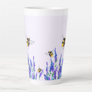 Spring Flowers and Bees Latte Mug