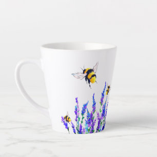 Spring Flowers and Bees Latte Mug