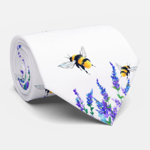 Spring Flowers and Bees Neck Tie