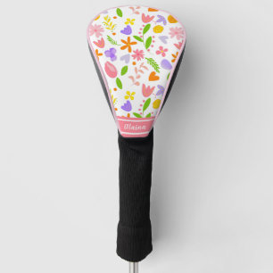 Spring Flowers and Hearts Ladies Golf Head Cover