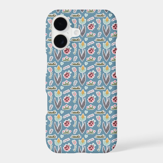 Spring Flowers and Ladybug Pattern (Back)