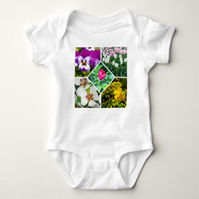 Spring Flowers Baby Bodysuit (Front)