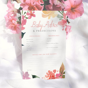 Spring Flowers   Baby Predictions & Advice Game