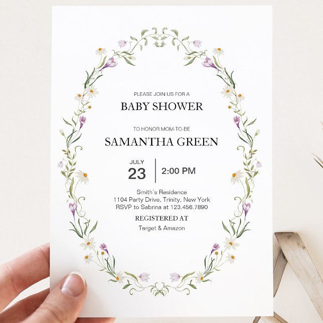 Spring Flowers Baby Shower Invitation (Creator Uploaded)