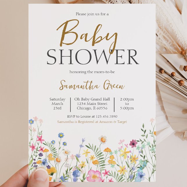 Spring Flowers Baby Shower Invitation (Creator Uploaded)