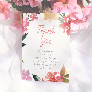 Spring Flowers Baby Shower Thank You Card