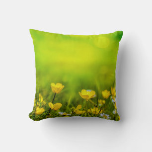 Spring Flowers Background Cushion
