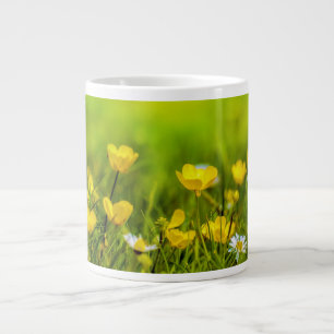 Spring Flowers Background Large Coffee Mug
