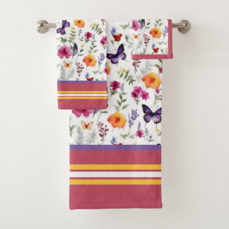 Spring Flowers Bath Towel Set