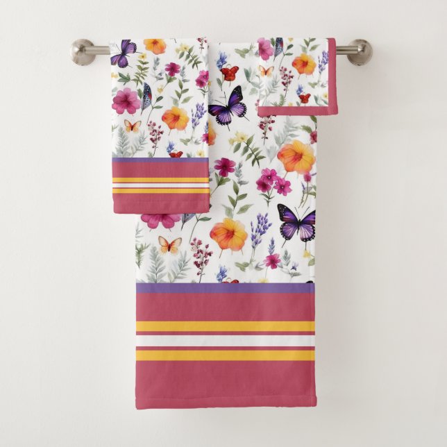 Spring Flowers Bath Towel Set (Insitu)