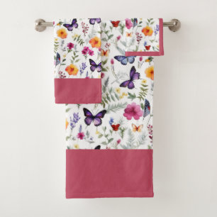 Spring Flowers Bath Towel Set