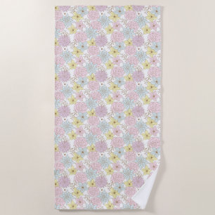 spring flowers beach towel