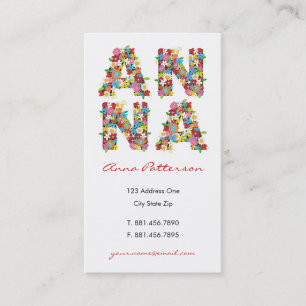 Spring Flowers Bloom Name Custom Profile Card