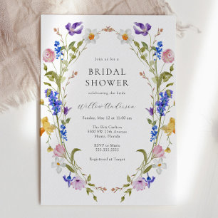 Spring Flowers Bridal Shower Invitation