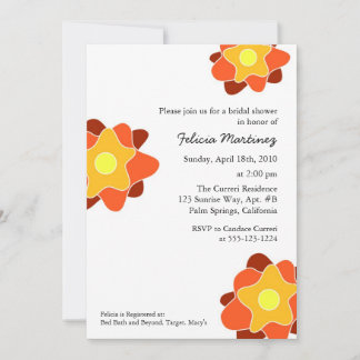 Spring Flowers Bridal Shower Invitations