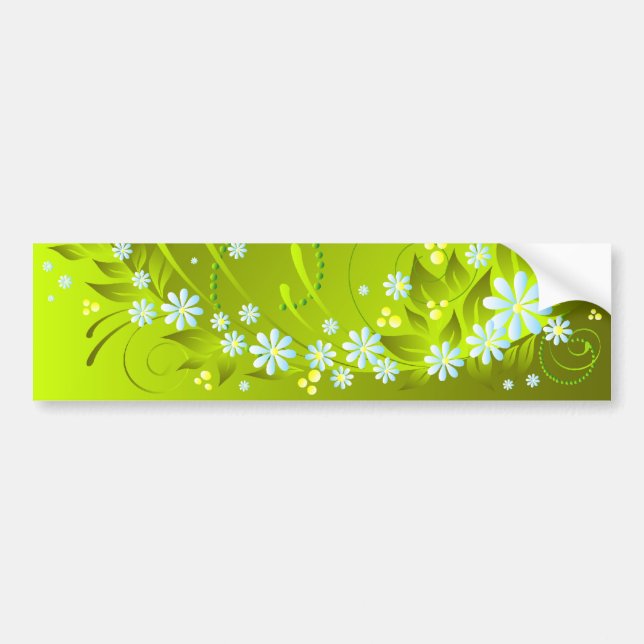 spring flowers bumper sticker (Front)