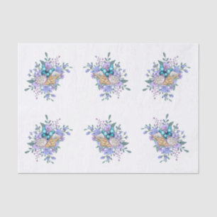 Spring Flowers, Butterflies & Sea Shells Decoupage Tissue Paper