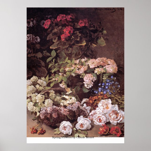 Spring Flowers by Claude Monet Poster (Front)