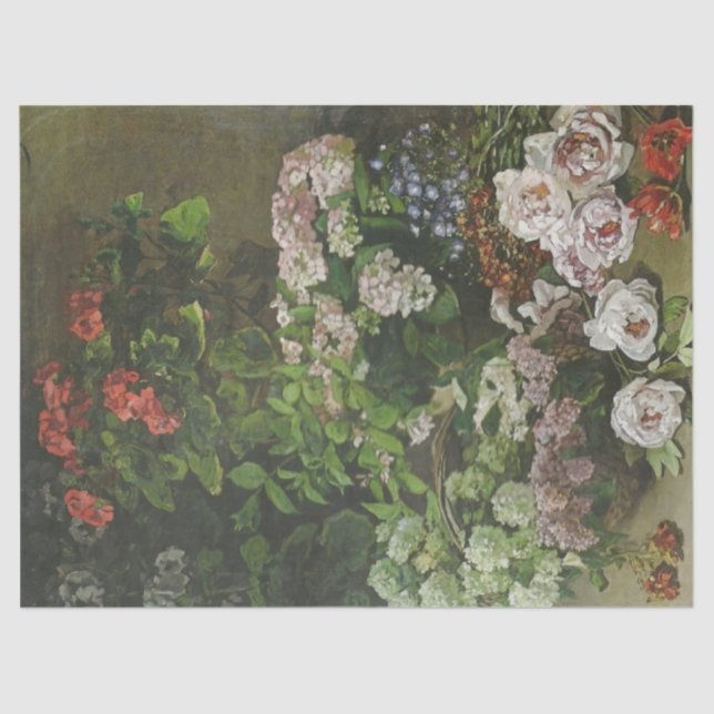 Spring Flowers by Claude Monet Tissue Paper (Front)