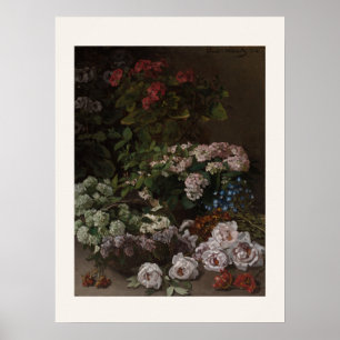 Spring Flowers by Monet - Vintage Bouquet Art Poster