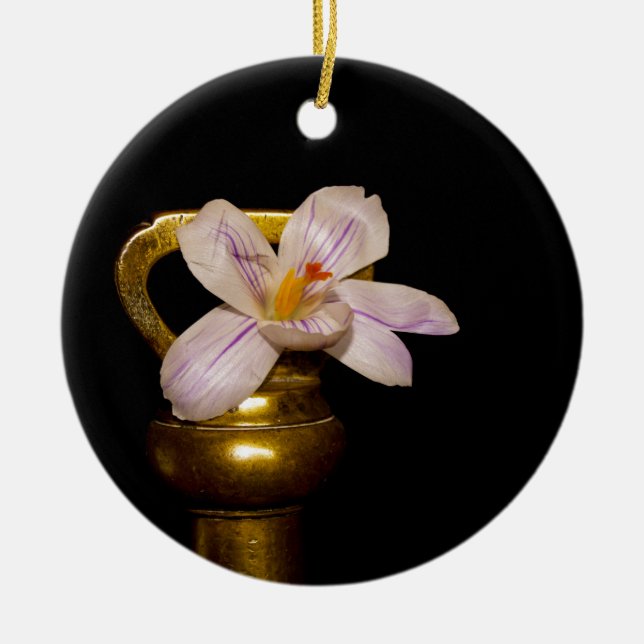Spring Flowers Ceramic Tree Decoration (Front)