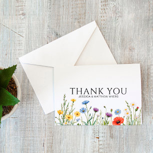 Spring Flowers Couple's Thank You Card