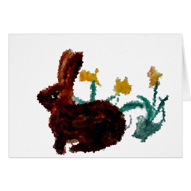 Spring Flowers Cute Rabbit (Front Horizontal)