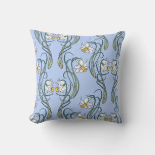 Spring flowers. Daffodil flowers interlaced into a Cushion