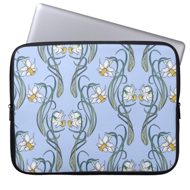 Spring flowers. Daffodil flowers interlaced into a Laptop Sleeve (Front)