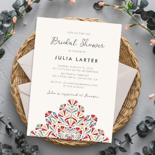 Spring Flowers Delight Mandala Bridal Shower Invitation
