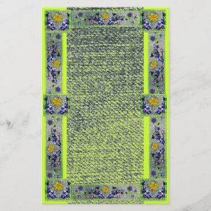 Spring Flowers Denim Paper