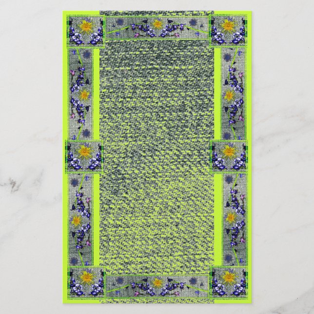 Spring Flowers Denim Paper (Front)