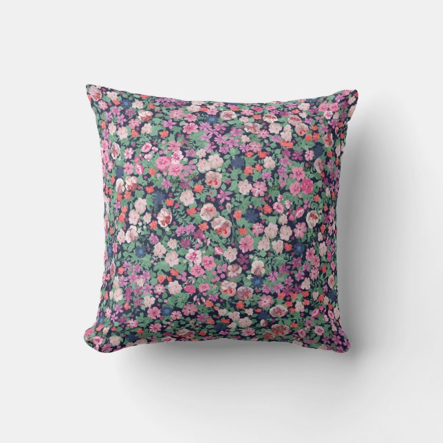 Spring flowers design. Seamless floral pattern. Pl Cushion (Front)
